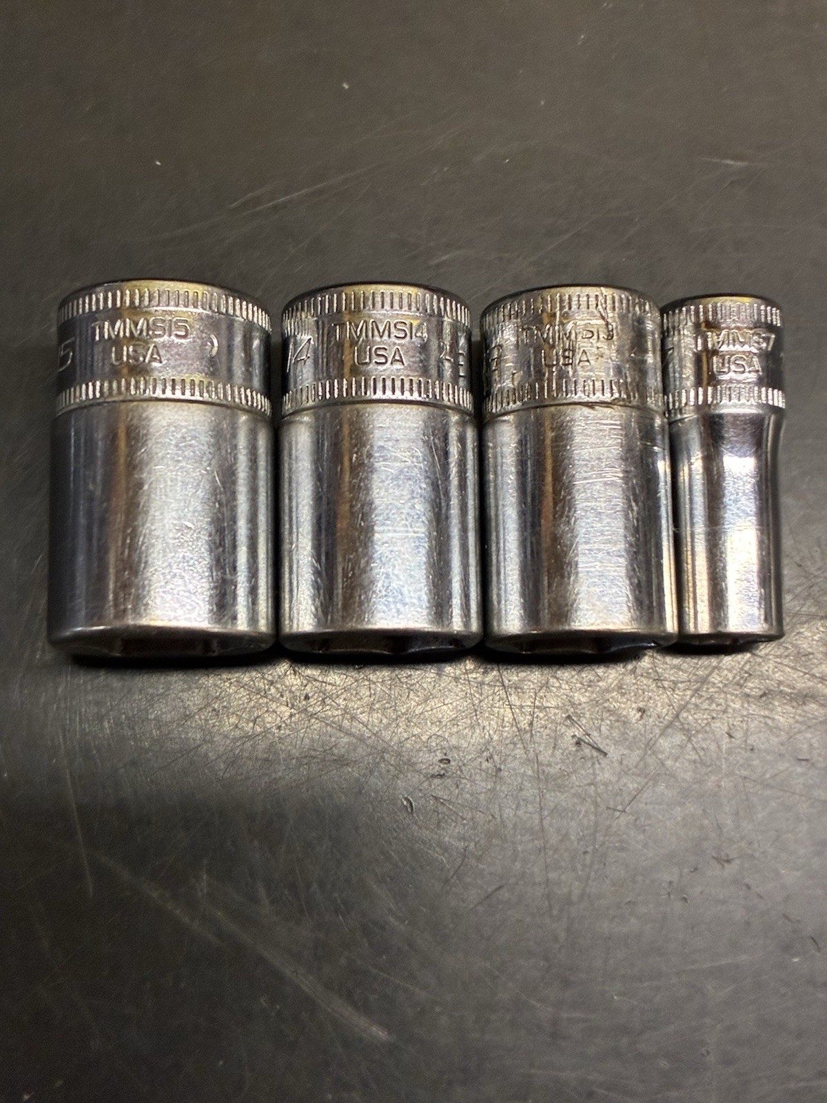 Snap On 1/4 Drive Semi Deep Metric Sockets 6 Point