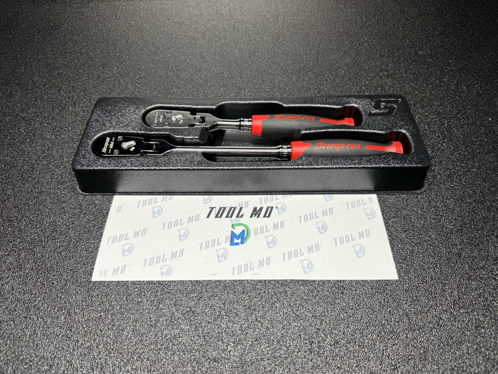 Snap-on Tools USA NEW RED 2-Piece 3/8” Drive SOFT GRIP Ratchet Set RAT2FHFR