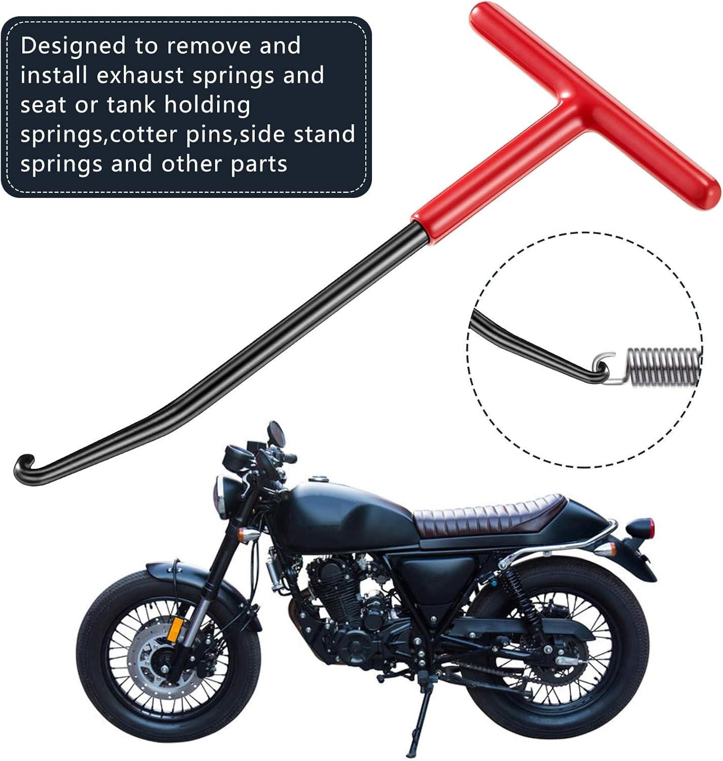 2 Pieces Exhaust Spring Puller Tool Hooks Tool Exhaust Hangers Removal Motorc…