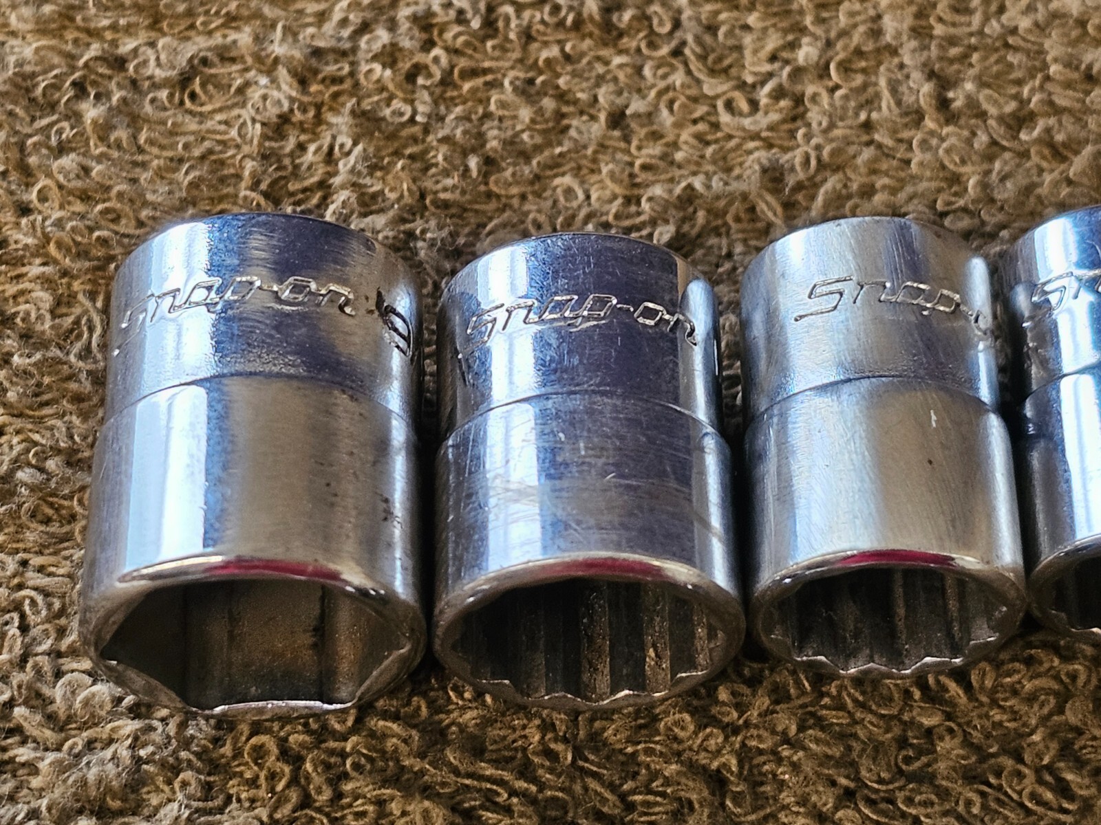 10 Snap On Socket 1/4″ Drive TMD SAE 9/16 1/2 7/16 3/8 11/32 5/16 6 12 Point USA