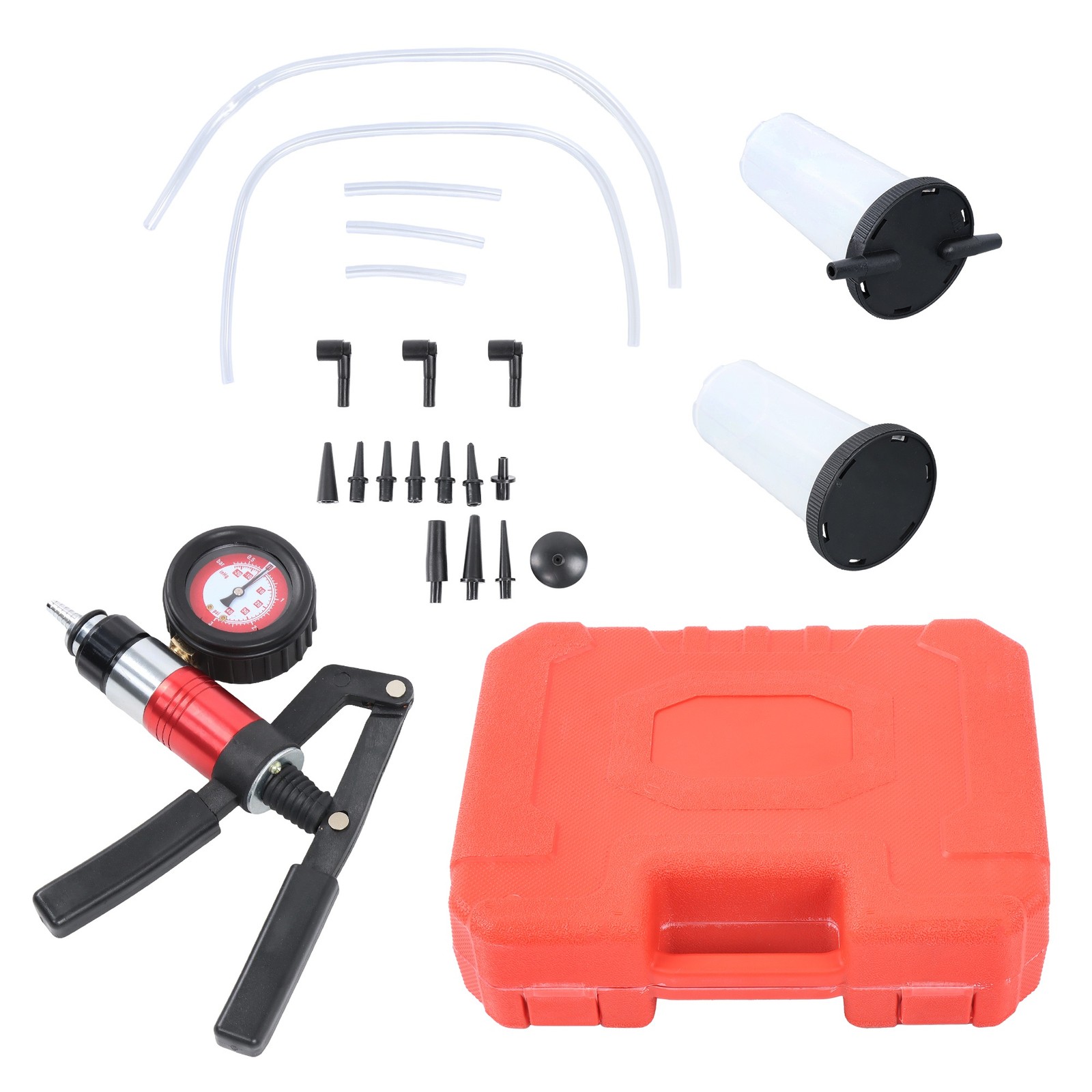 Labwork 23Pcs Hand Held Vacuum and Pressure Pump Tester Tool Brake Bleeder Kit