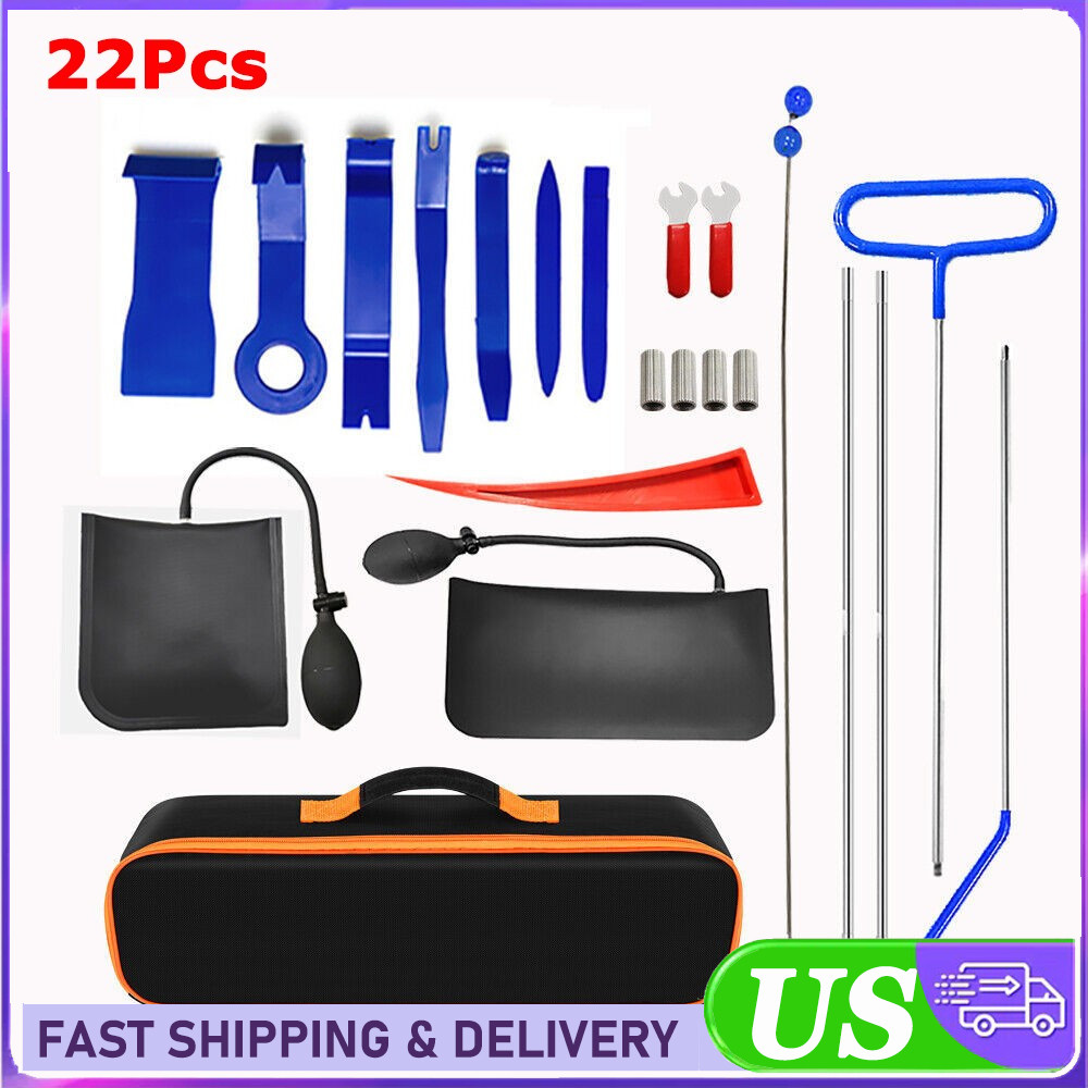 22Pcs Stainless Emergency Auto Tool Window Car Door Universal Repair Tool Kit