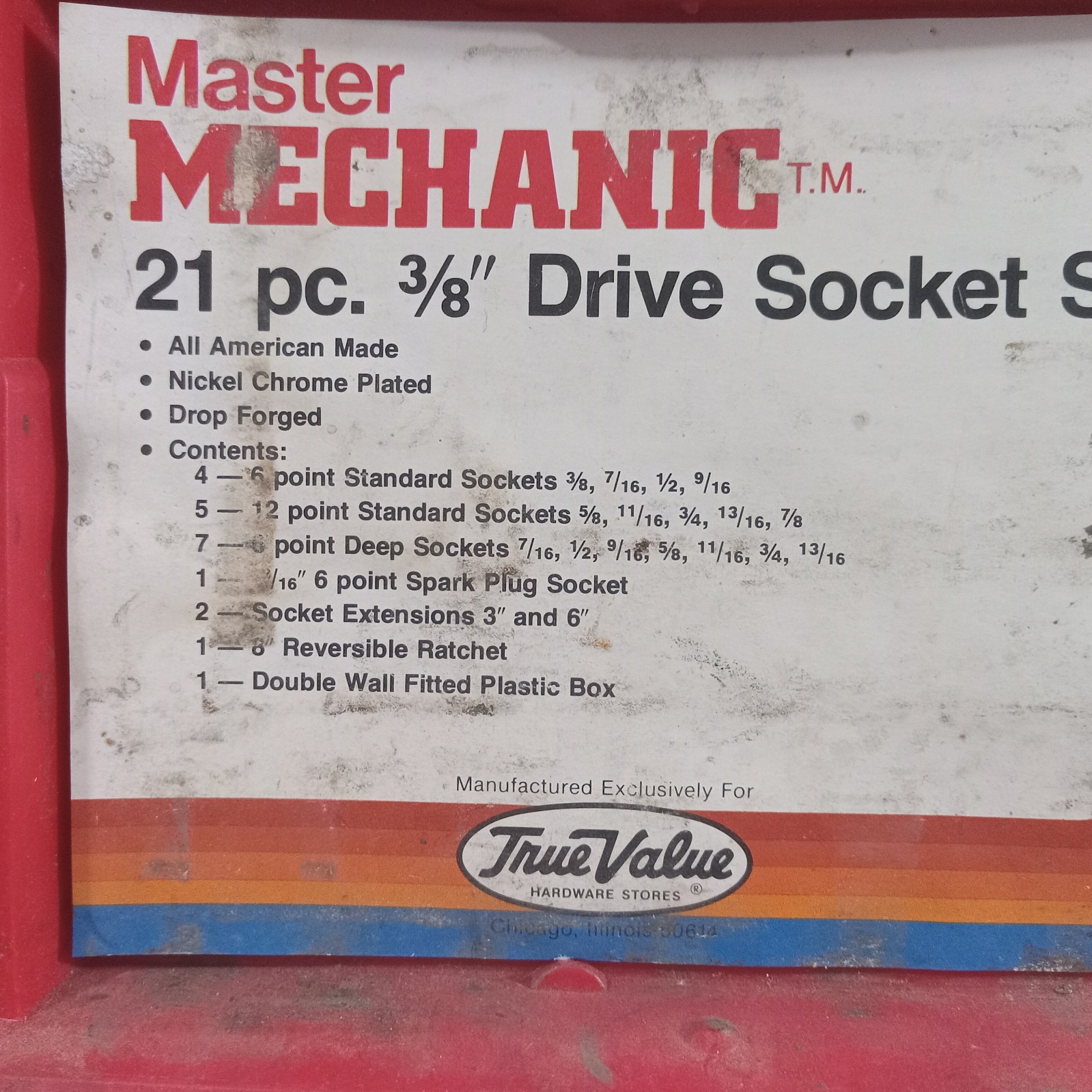 3/8 SAE Socket Set Regular and Deep Sockets