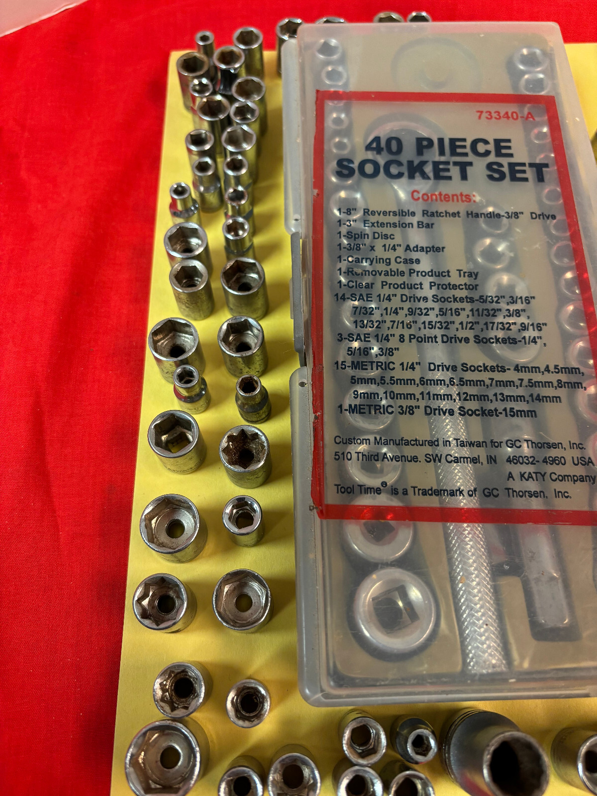 40 Piece Thorsen Socket Set w/Case PLUS 73 Multiple Mfg. Assorted Sockets