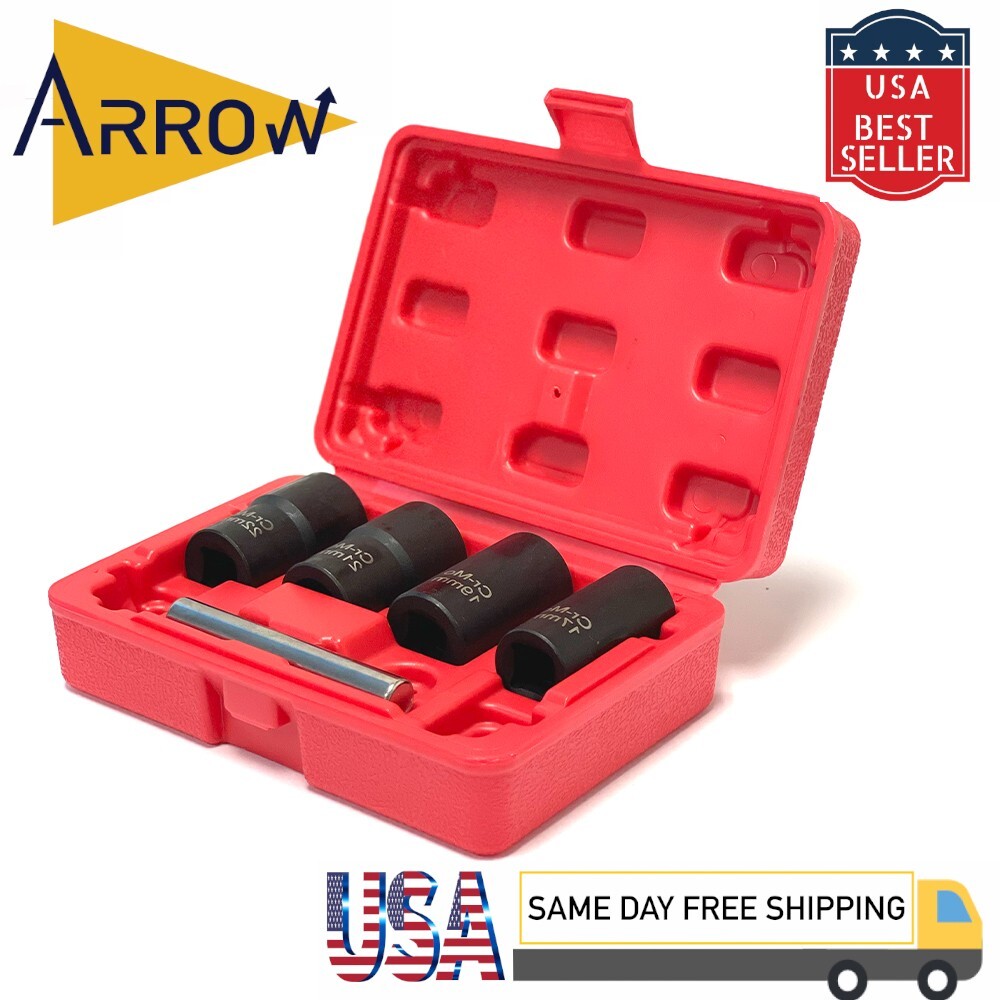 5pc Wheel Lock Removal Kit, Locking Lug Nut Removal Tool – 17MM,19MM, 21MM, 22MM