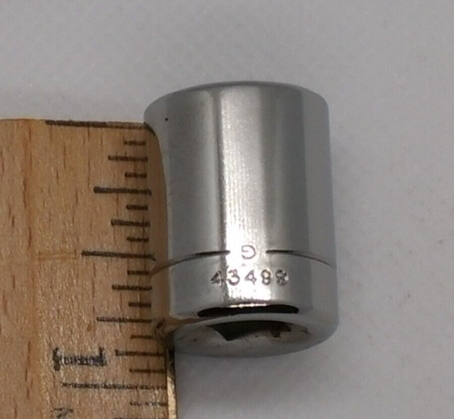 Vintage Craftsman 1/4″ Dr 1/2″ 6 Point Shallow Socket Inverted G 43499 USA NOS