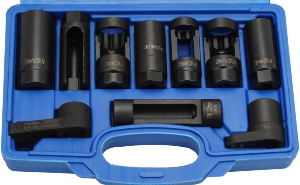 10Pcs Oxygen Sensor Socket Set Sensor Oil Pressure Sending Unit Removal Tool