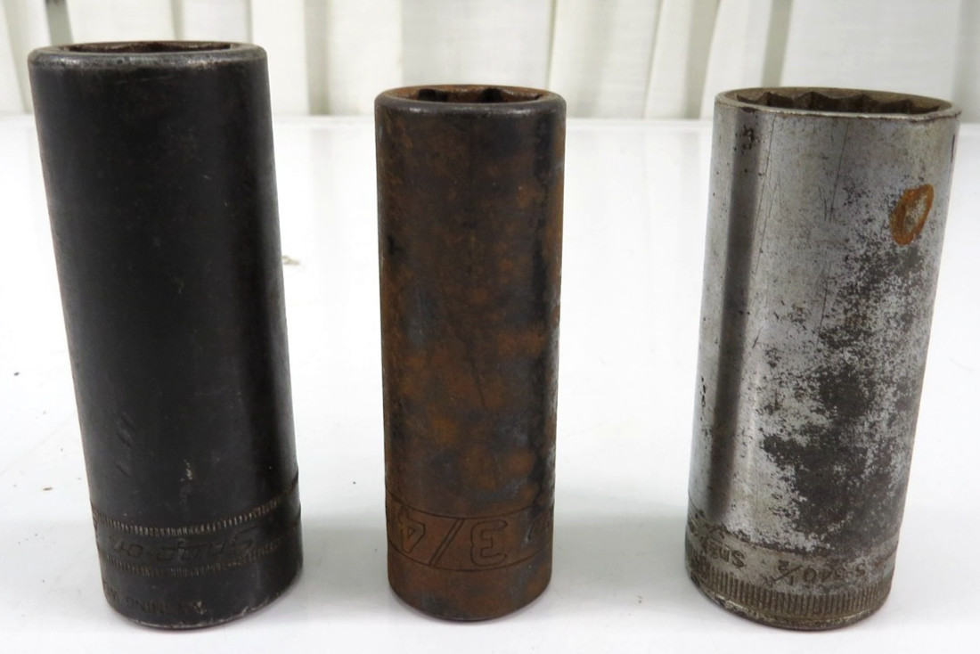 Lot of 3 1/2″ Drive Misc. Snap On Sockets SIMM220 22mm SIM240 3/4″ S-340 1-1/16