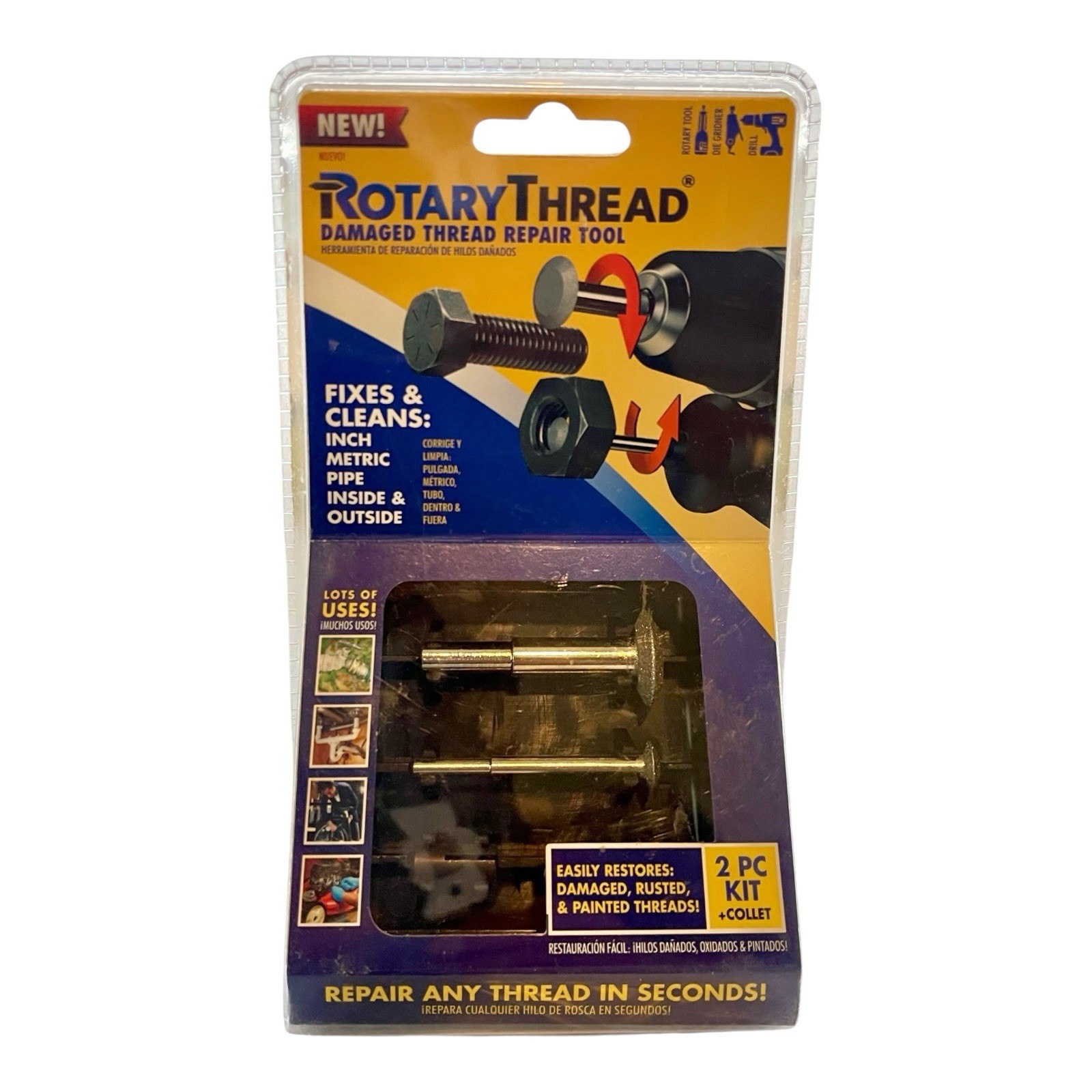 ROTARY THREAD Damaged Thread Repair Tool – Chase, Restore, Repair, and Clean