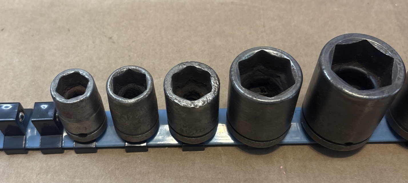 Cornwell Impact Sockets 6 Pieces Mechanics Tools USA 22mm, 27, 24, 18, 16, 14 mm