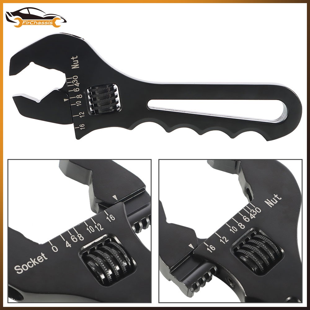 Adjustable AN Hose Fitting Wrench Spanner 3AN-16AN Lightweight Aluminum