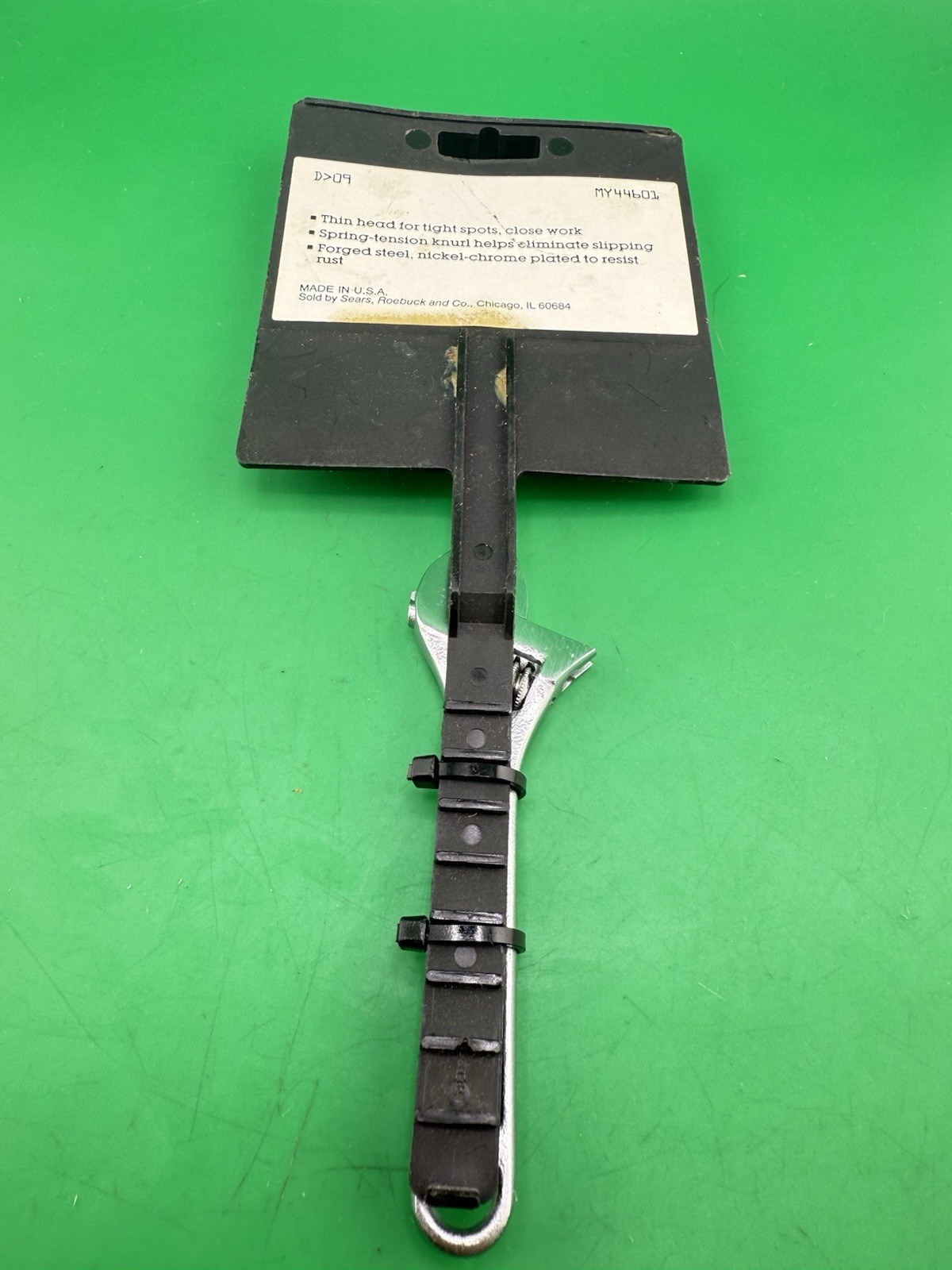 NOS 44601 Craftsman 4″ Adjustable Wrench made in USA Original Sears Carded
