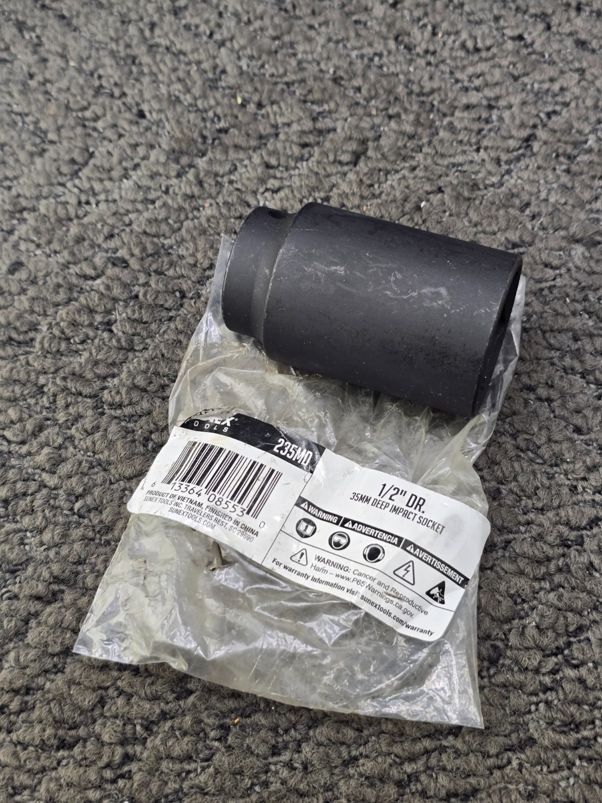 Sunex Tools 235MD: 1/2″ Drive Deep Impact Socket 35mm 6 Point Metric Tool