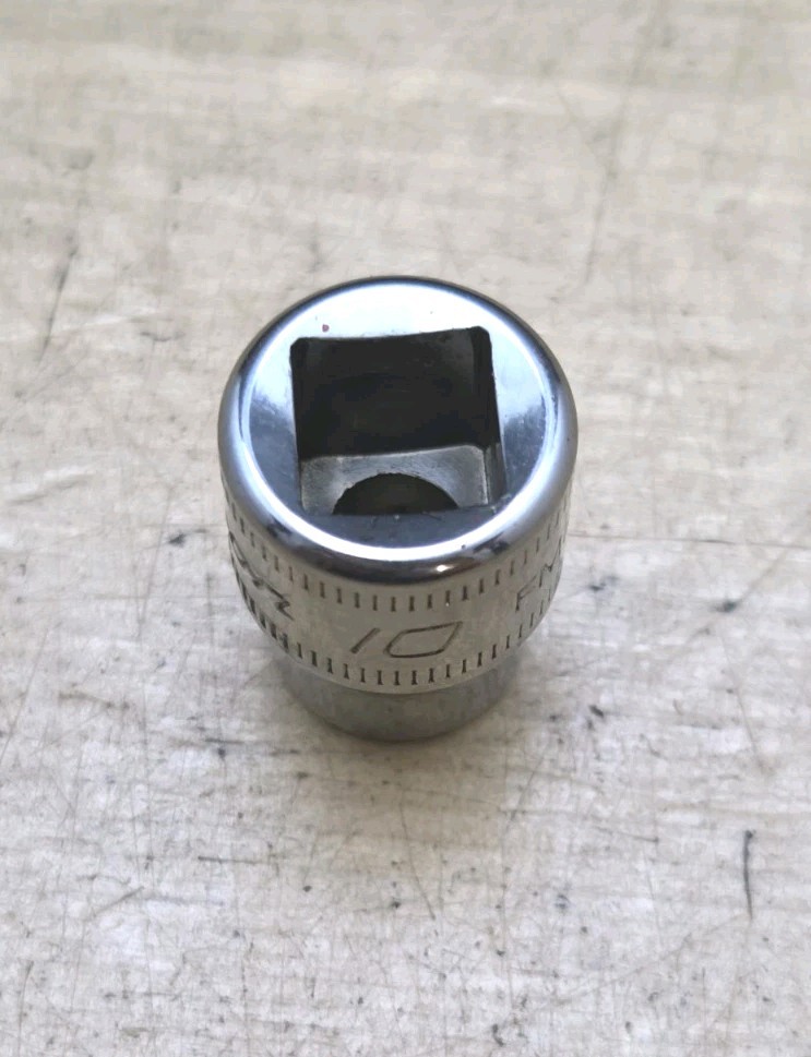 New Snap On FM10 – 3/8″ Drive 10mm Shallow 12Pt Chrome Socket Ships Free
