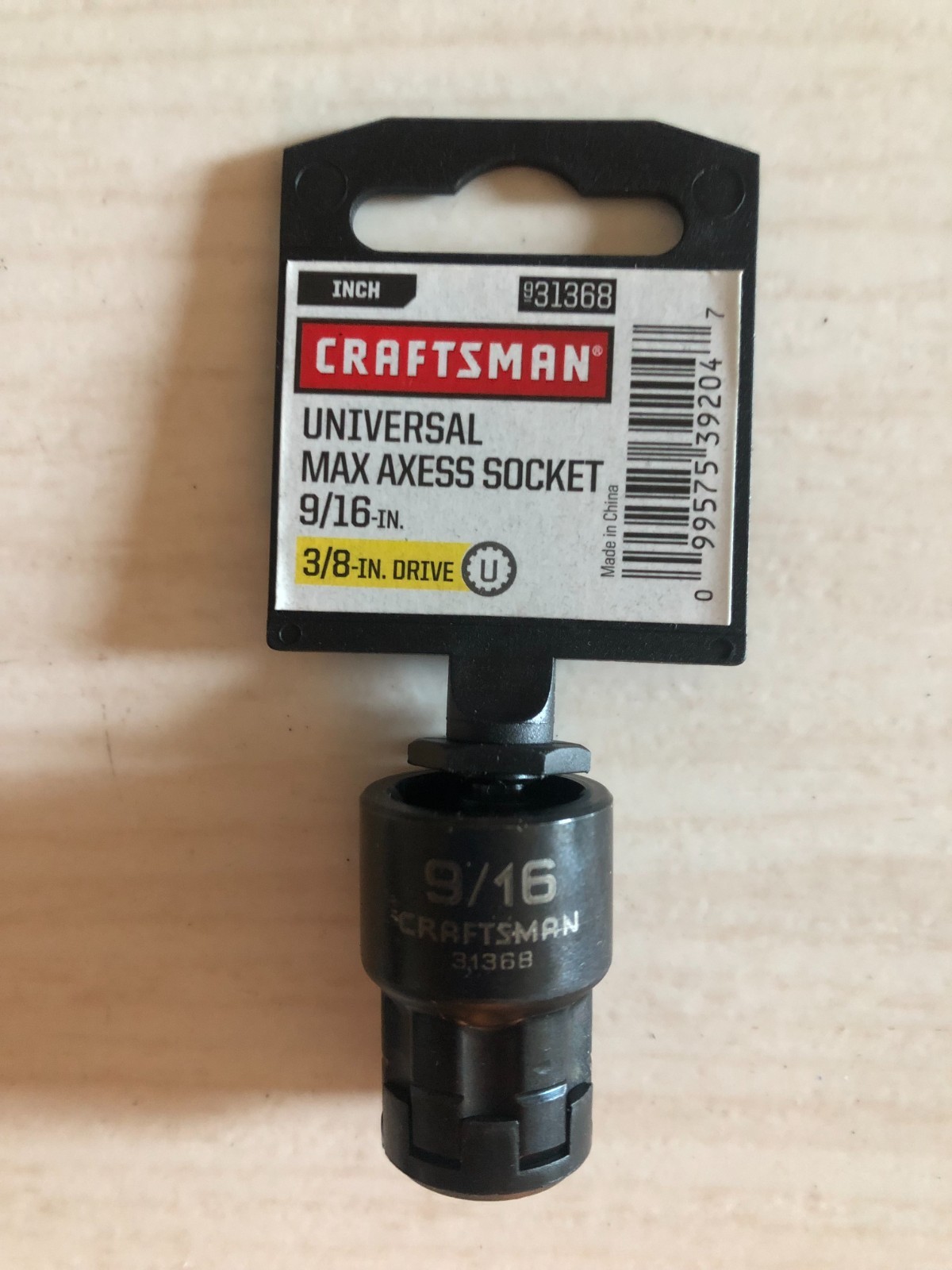 Craftsman Universal Max Axess Pass Through 3/8 in Drive 9/16in Socket Inch 31368