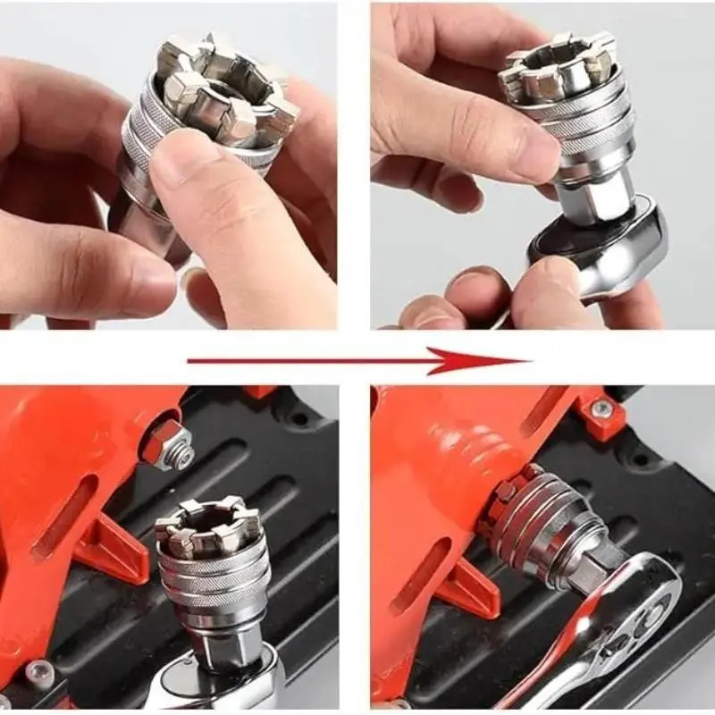 Drill Adapter 3/8″ Drive Universal Ratchet Socket Wrench Auto Repair Tool