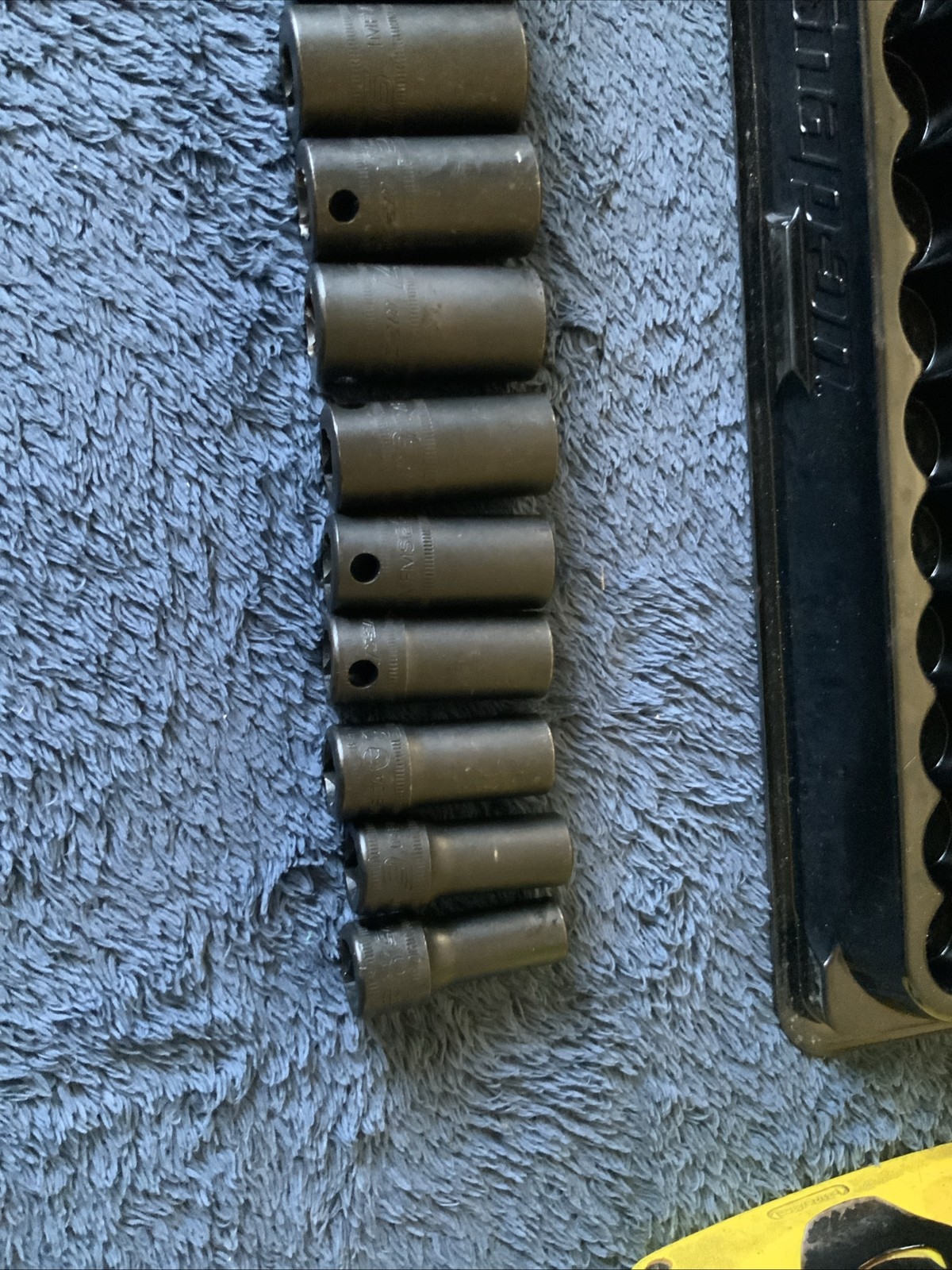 Snap On 12pc Metric Semi Deep Impact Socket Set, 8-19mm….6pt…..212imfmsya….
