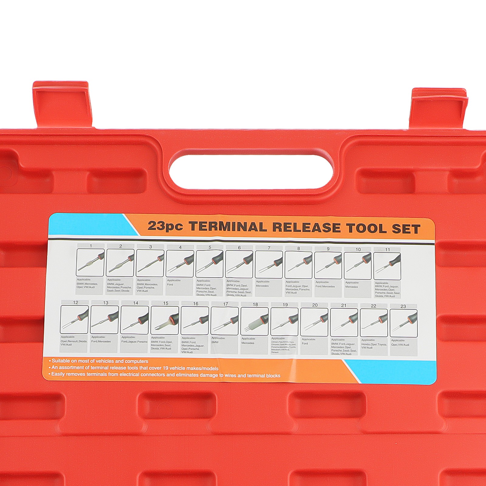 23x Car Terminal Removal Tool Kit Wire connector Pin Release Extractor Puller