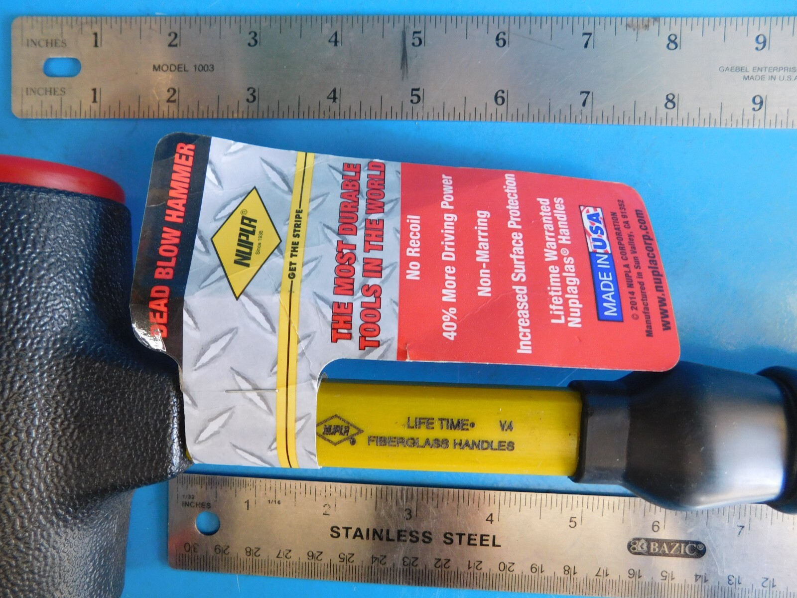 NEW,NUPLA » 2 LB.» SOFT TIP DEAD BLOW HAMMER,1-7/8 IN DIA TIP(APPROX.)