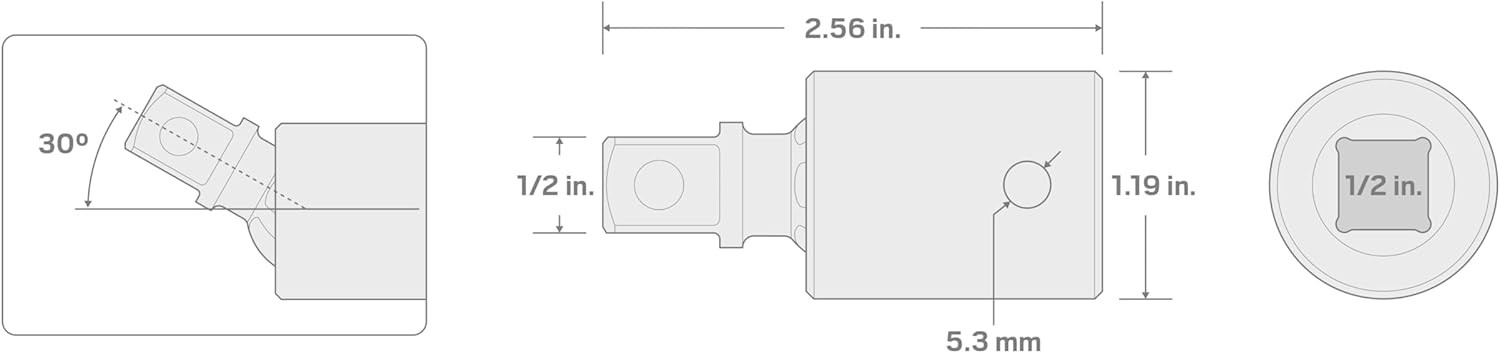TEKTON 1/2 Inch Drive Impact Universal Joint | SIA22102