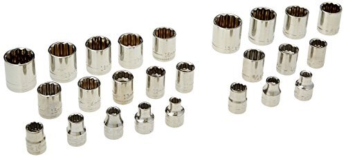 NEW CRAFTSMAN 25 pc 3/8″ INCH DRIVE STANDARD/METRIC SAE/MM 12 POINT SOCKET SET