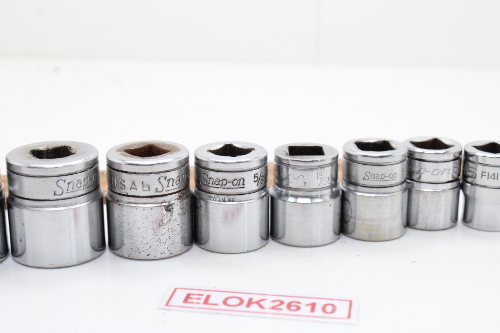 Snap-on F081 – F281 1/4-7/8″ 3/8″ Drive 12 Point 12 Piece SAE Chrome Set USA