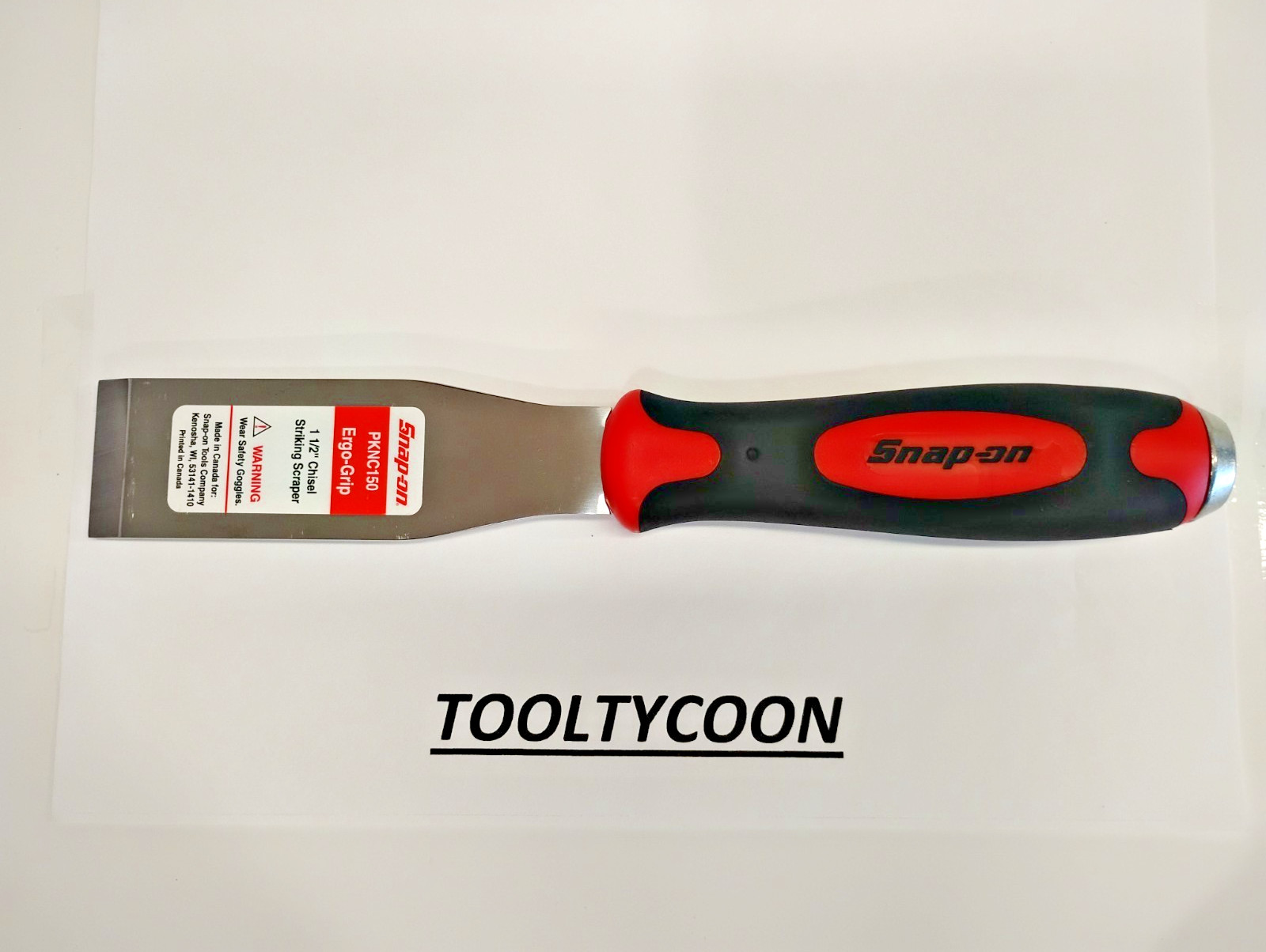 Snap-On Tools NEW SINGLE Bevel Edge Scraper STRIKING Style RED/BLACK PKNC150