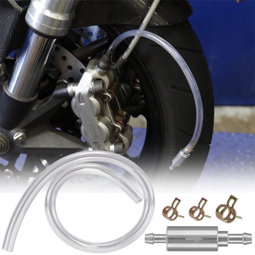 Brake Clutch Bleeder Kit W/ One Way Valve Hose Vacuum Fluid Extractor Tool Car