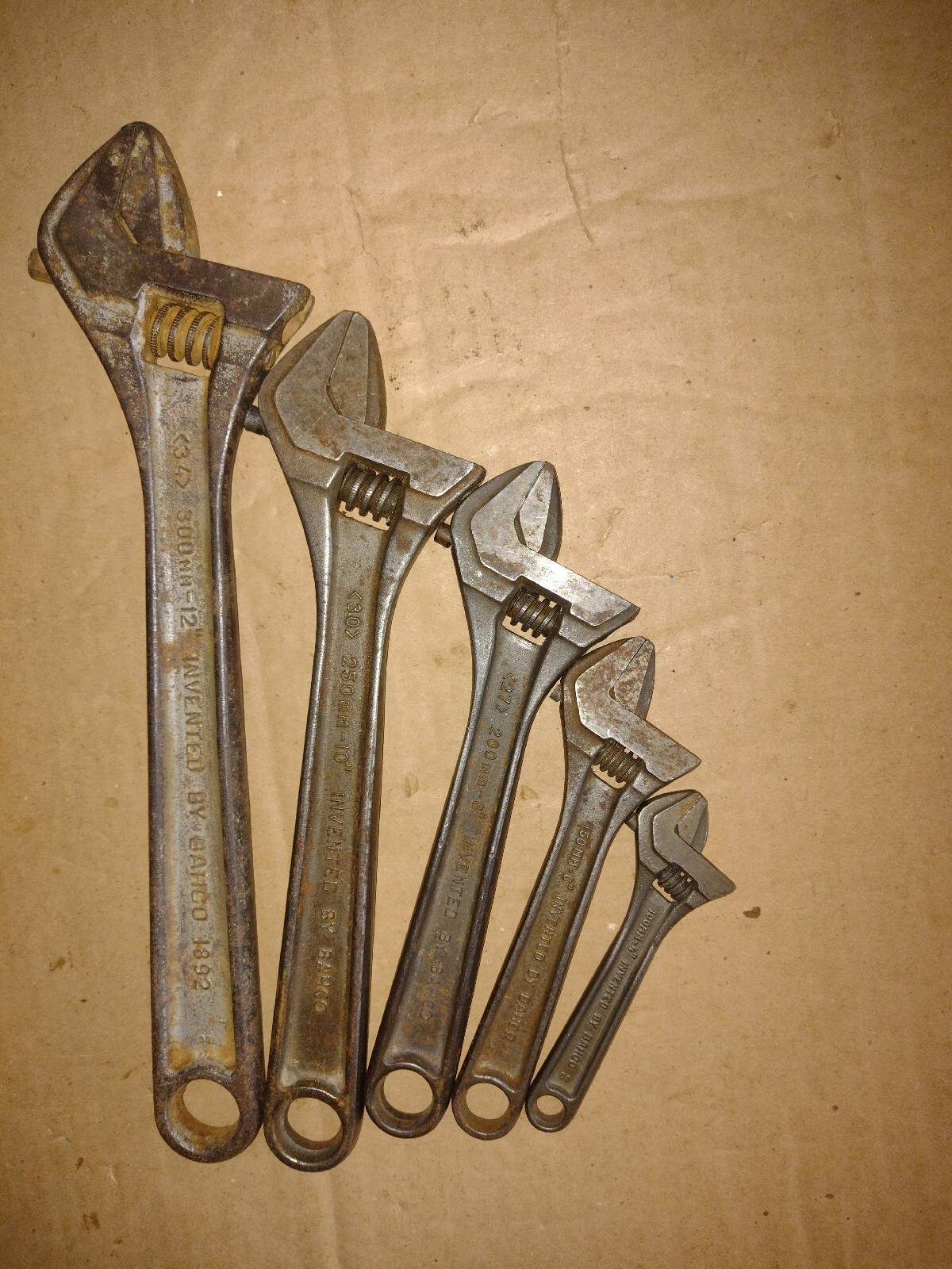BAHCO ergo ADJUSTABLE WRENCHES-SIZES;12″ &10″ & 8″ & 6″ & 4″ MADE IN SWEDEN