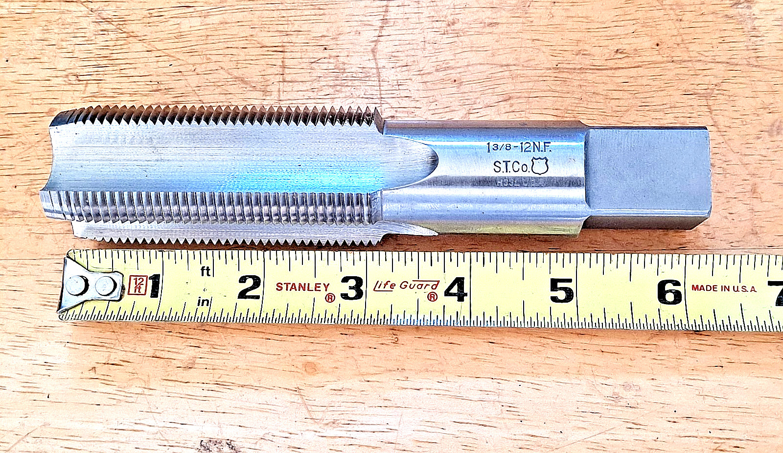 S.T. Co. 1-3/8″ – 12 NF Taper 4 Flute RH Hand Tap USA NEW NOS FREE SHIPPING