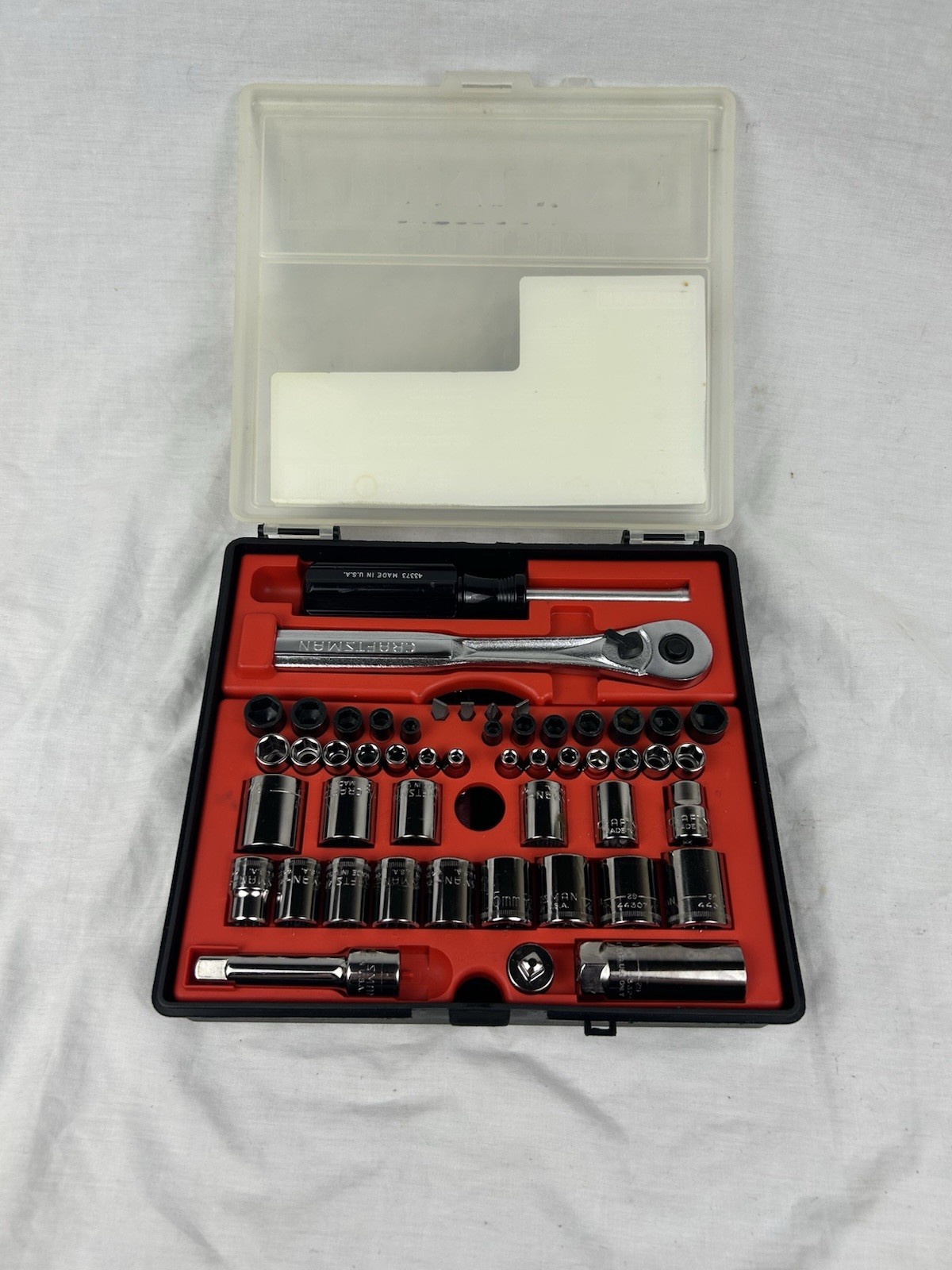 MINT RARE SEARS Craftsman 60pc Mechanics Tool Set 34060 SAE & Metric USA READ!