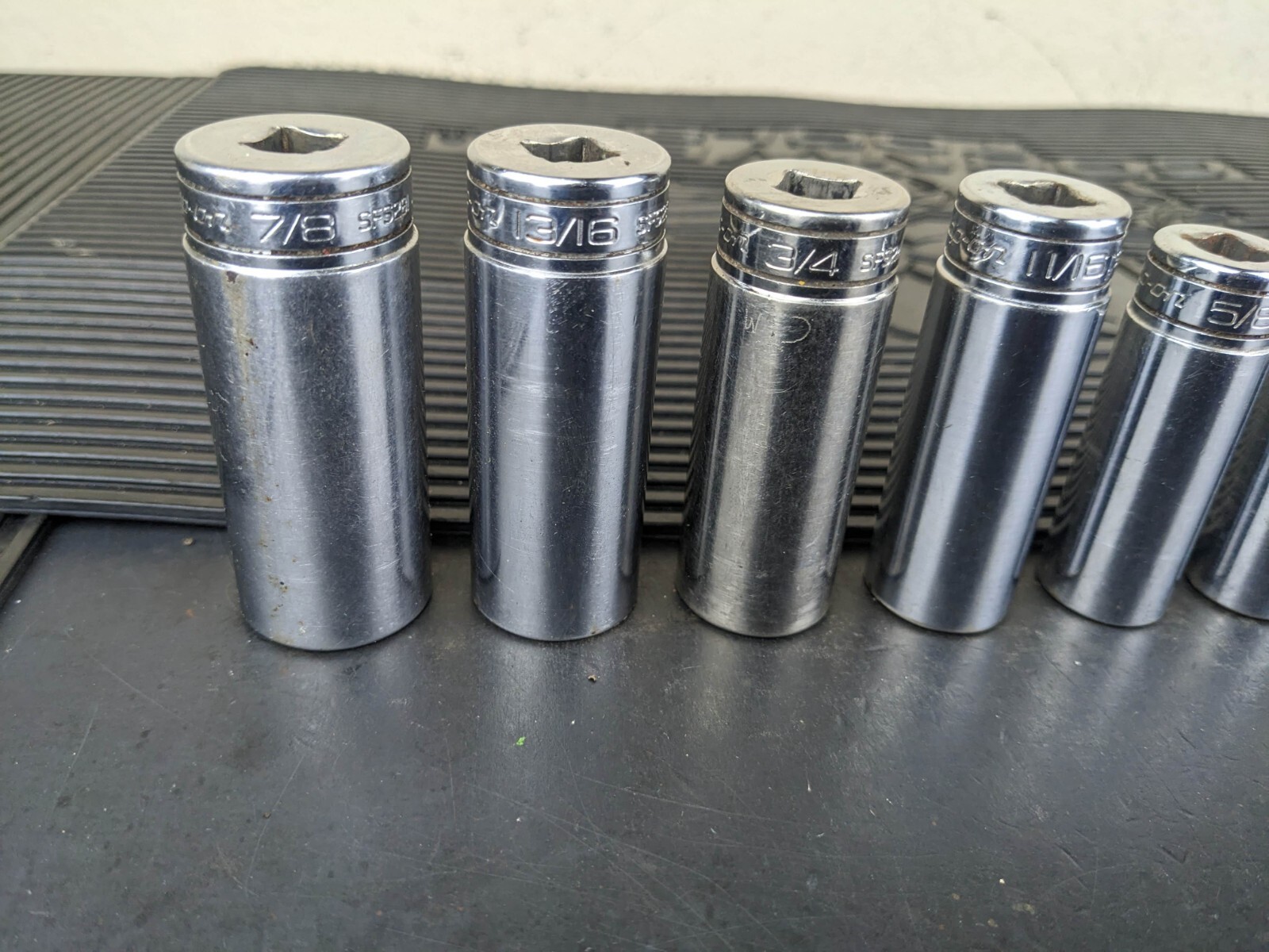 #bg229 Snap on Tools 211SFSY 3/8″ Drive Deep Chrome Socket Set Socket Set