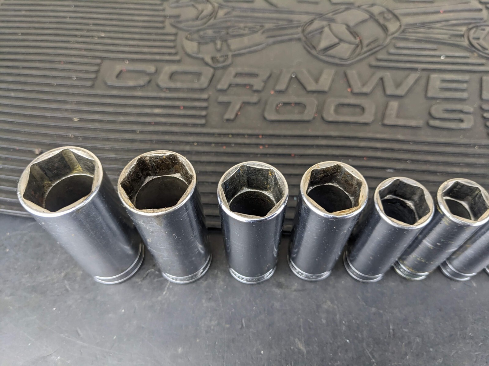 #bb702 Snap-On Tools Socket Set 211SFSY 3/8″ drive 6 Point Deep 1/4″ to 7/8″