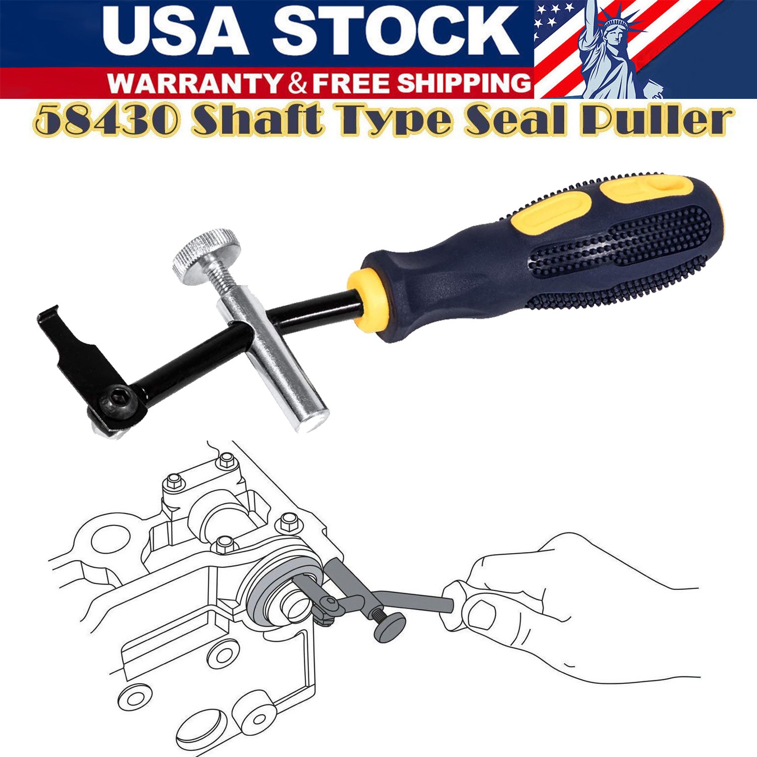 58430 Shaft Type Seal Puller For Many Shaft Seal Application Auto & Motorcycles