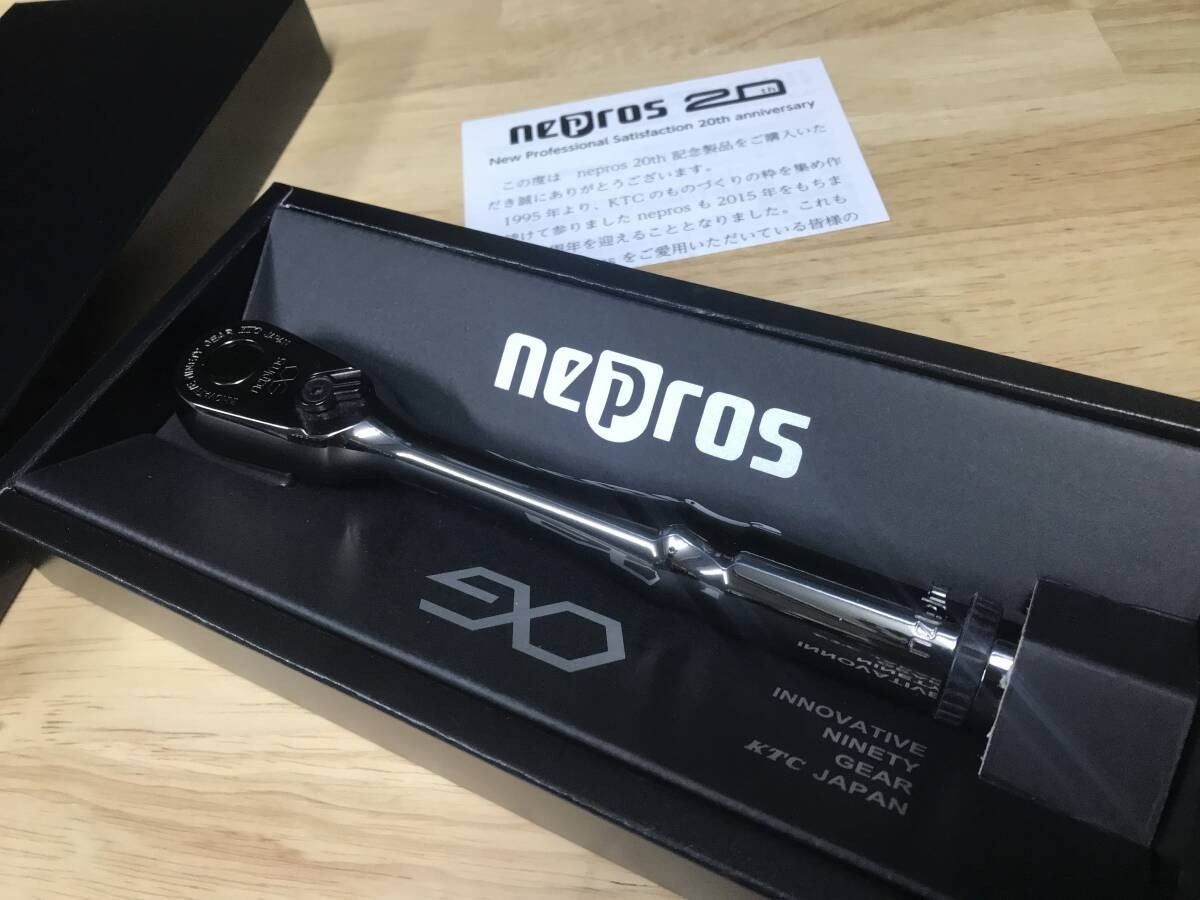 KTC nepros NBR390BK 20th limited 9.5sq. Ratchet handle ip black rare NEW JP