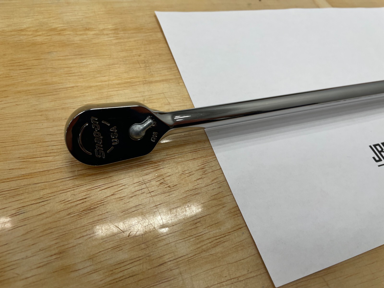 Snap-on Tools NEW HI-VIZ 3/8″ Drive Hard Grip Extra-Long Fixed Ratchet FHLLD80HV