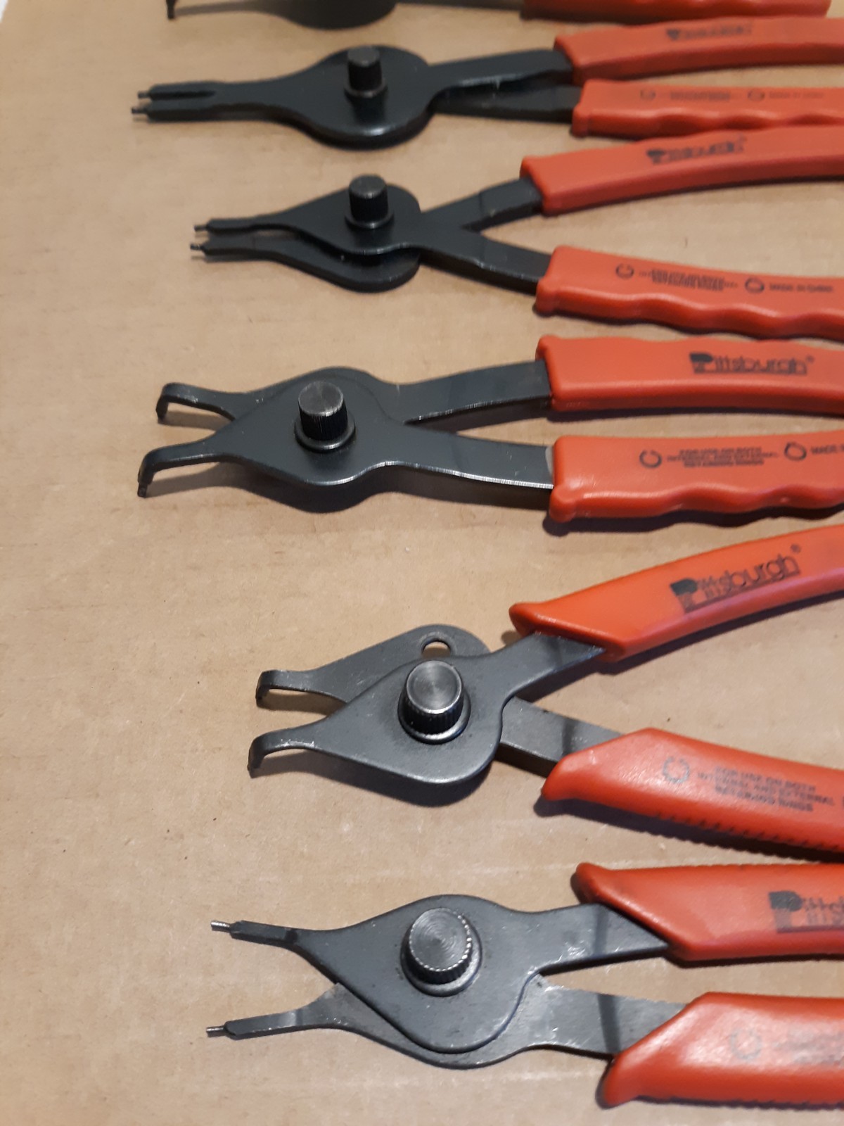 Pittsburgh Snap Ring Plier set of 6 Internal / External Straight / Curved