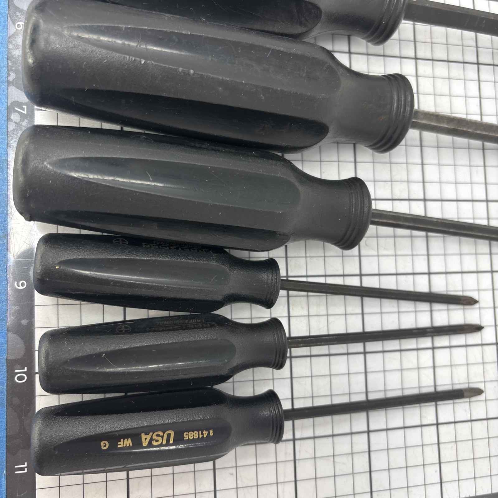 Craftsman Industrial/Professional 10pc Screwdriver lot Flat & Phillips READ