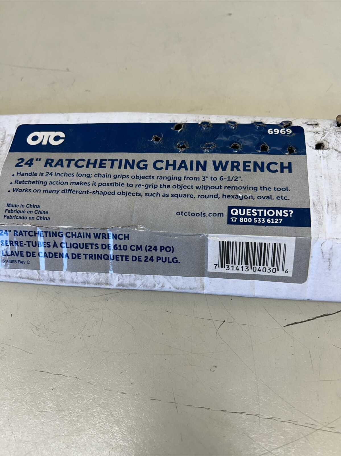 OTC Tools 6969 24″ Ratcheting Chain Wrench