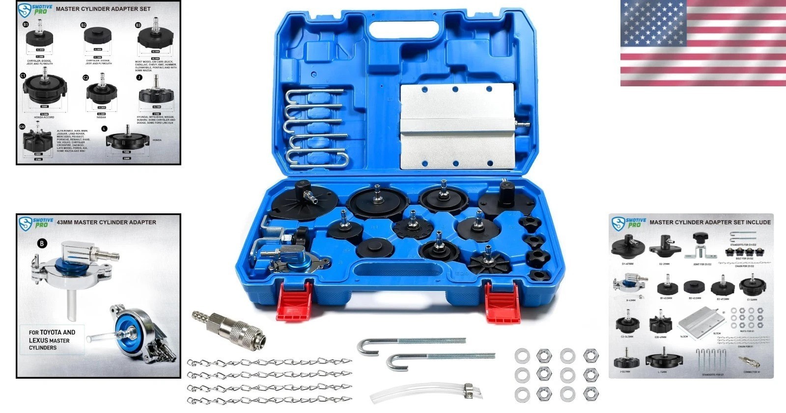 Comprehensive Brake Master Cylinder Bleeder Kit – 12 Adapters for Most Vehicles