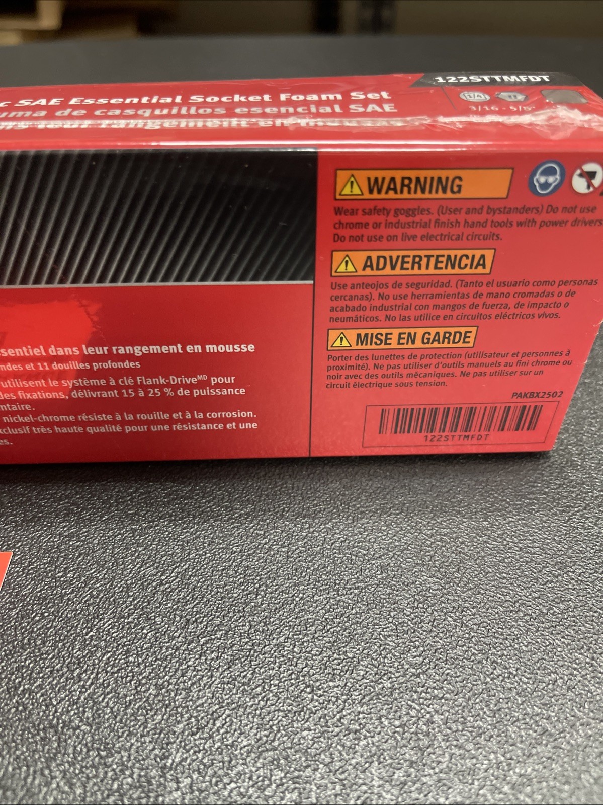 New Snap-on 22pc 1/4″ dr. SAE Shallow & Deep Socket Set Dark Titanium 122STTMFDT