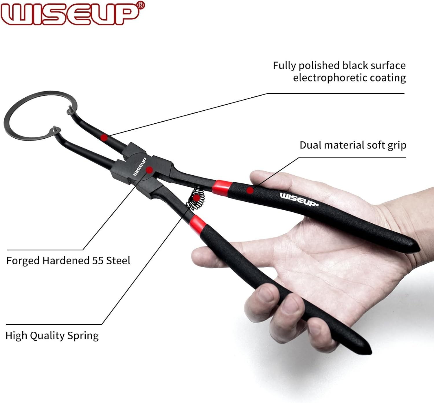 Ergonomic 13 Inch Snap Ring Pliers Set – 4PCS for Precision Handling