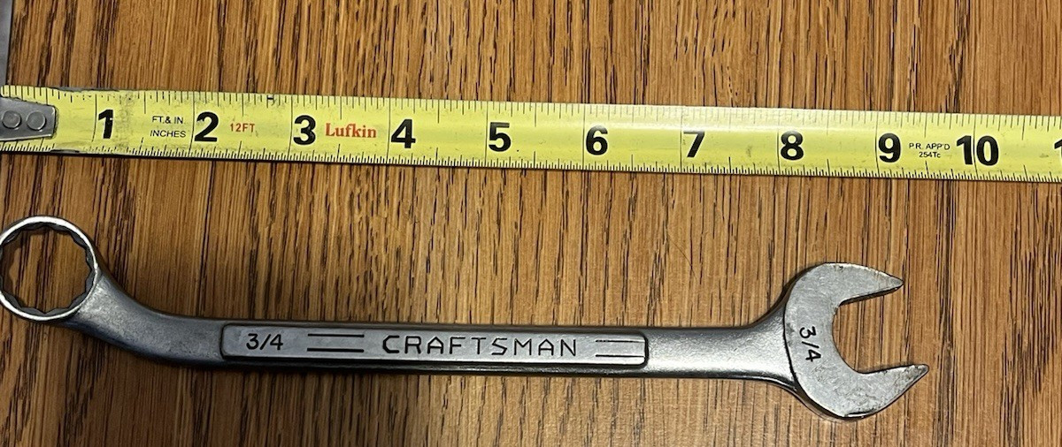 Open End Box Wrench 3/4 Angled Craftsman 9 inches long
