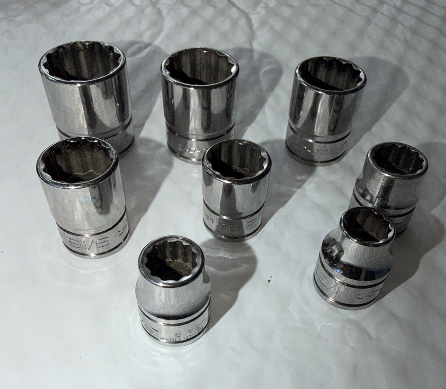 Snap-On Tools Socket Set 3/8″ Drive 11/32-TO-3/4-12 Point 8 Pieces