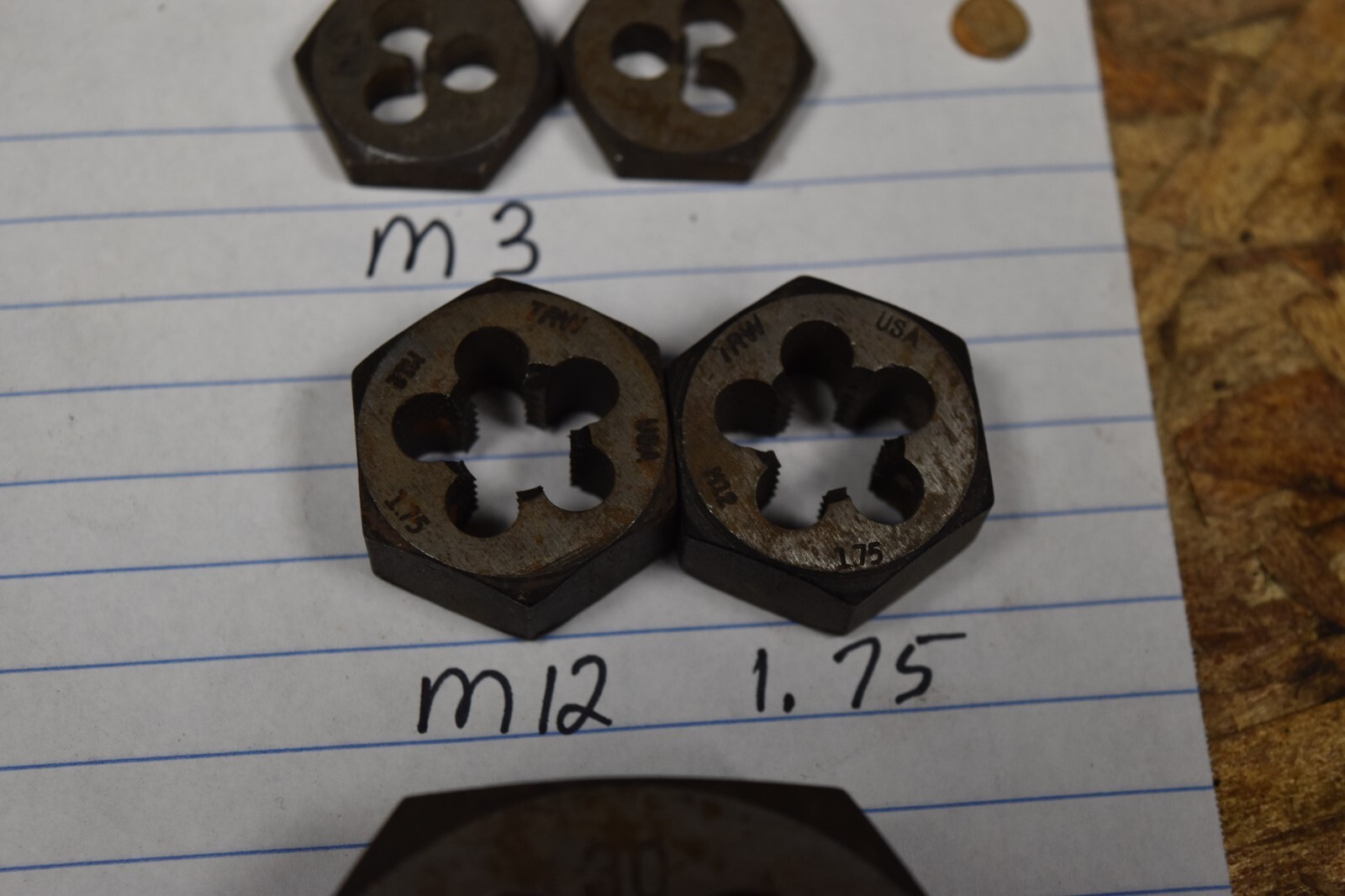 10 PC LOT METRIC RETHREADING DIE M24 M30 M16X1.5 M12X1.75 M3-6G M3 FREE SHIPPING
