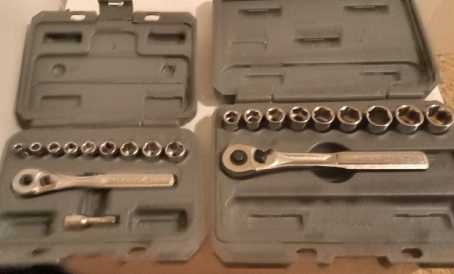 2 New Open Box Craftsman Metric 6 Pt Socket Sets 934554 1/4″ & 934861 3/8″