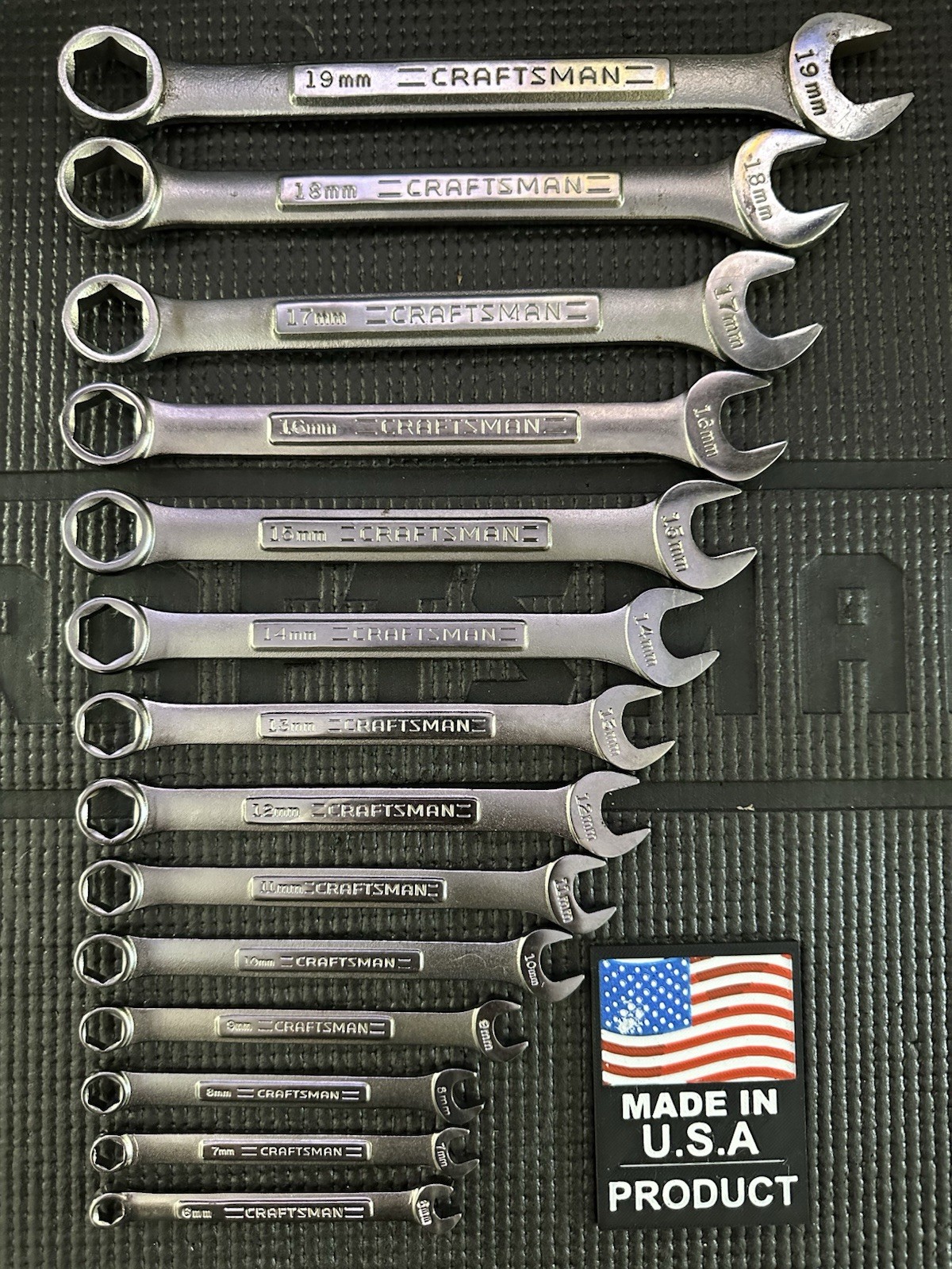Craftsman USA 14pc METRIC 6pt VA Combination Wrench Set 6mm – 19mm 44155