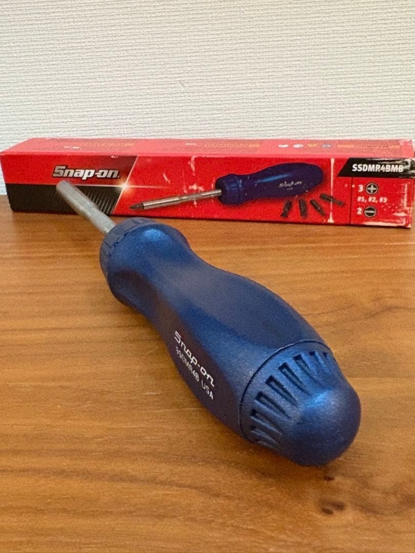 Snap-on SSDMR4B POWER BLUE Hard Handle Ratcheting Screwdriver w/Bits [Unused]