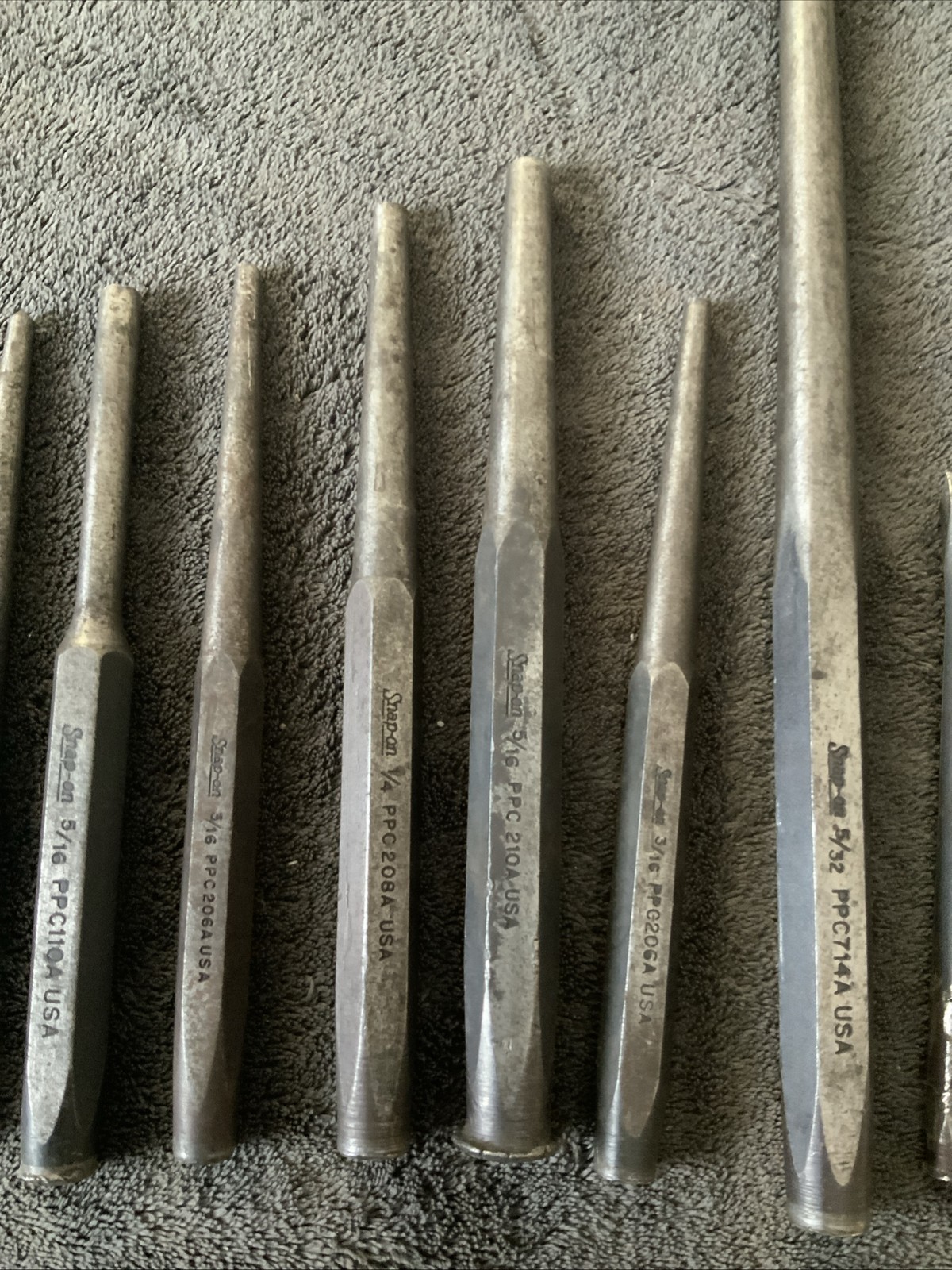 Snap On Punch And Chisel Set….see Pics…mixed Set…..used….xvxv