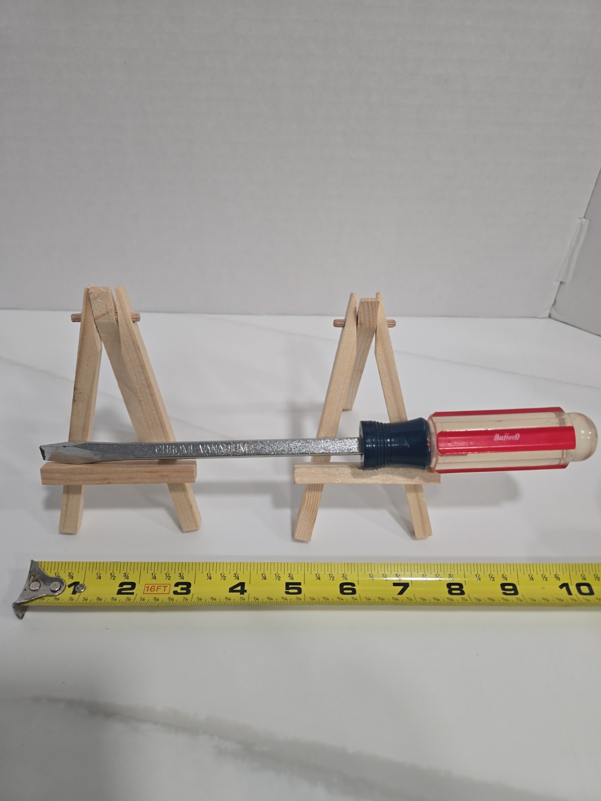 🔥 Vintage Buffallo 6″ Shank 1/4″ Flat Tip 10″ Screwdriver Square Shaft Vanadium